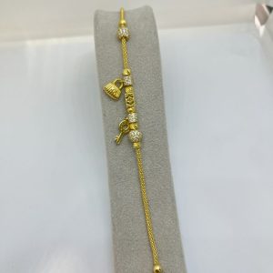 Anahtar,çanta simgeli pandora bileklik modeli 14 ayar