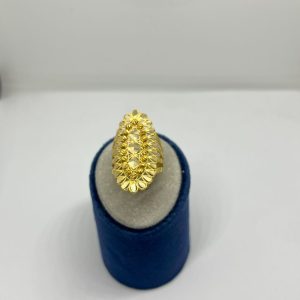 Badem model taşsız gold renk yüzük modeli 8 ayar